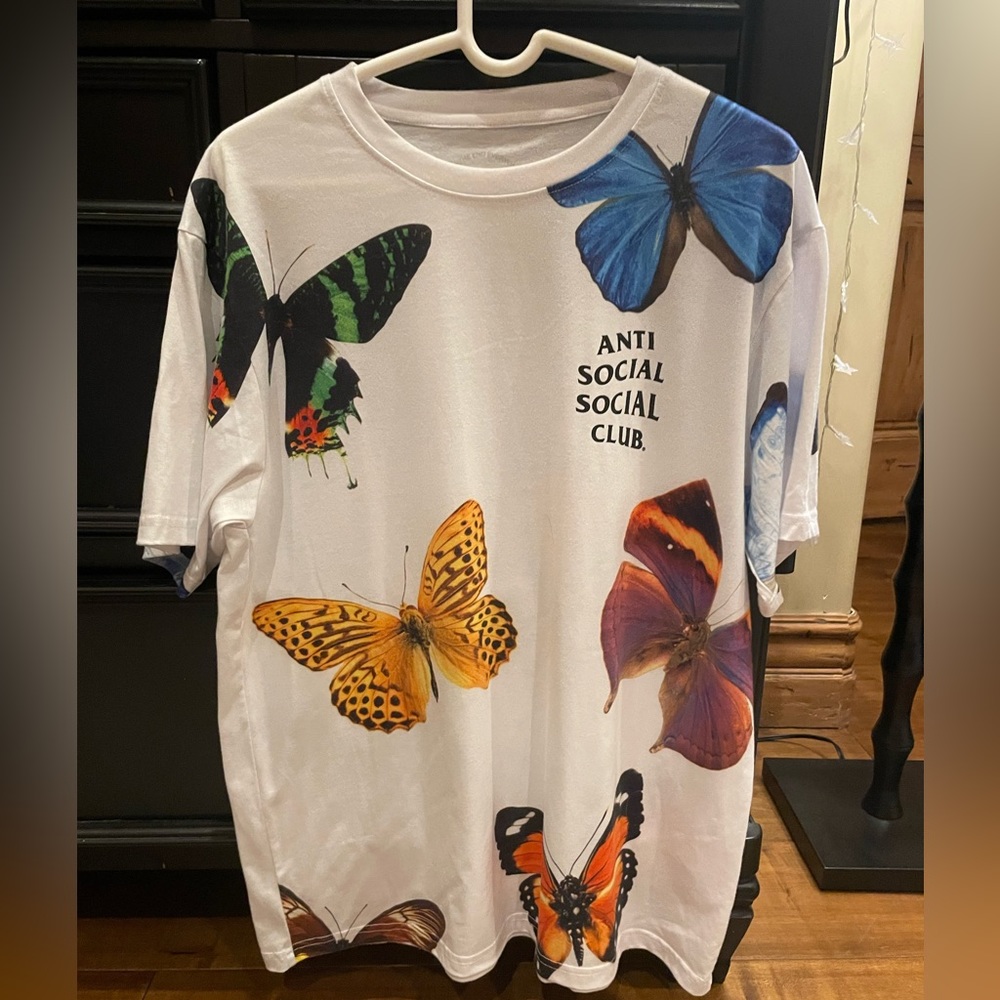 Anti Social Club Butterfly Tee. GC